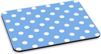 Gift Base Polka Dot Sky Blue Pattern PC Computer Mouse Mat Pad