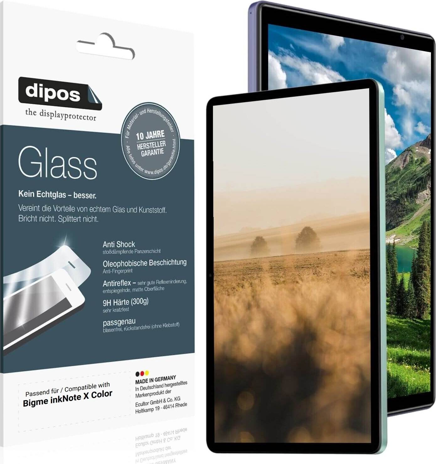 Dipos 2x Screen Protector for Bigme InkNote X Color Matte Flexible Glass 9H