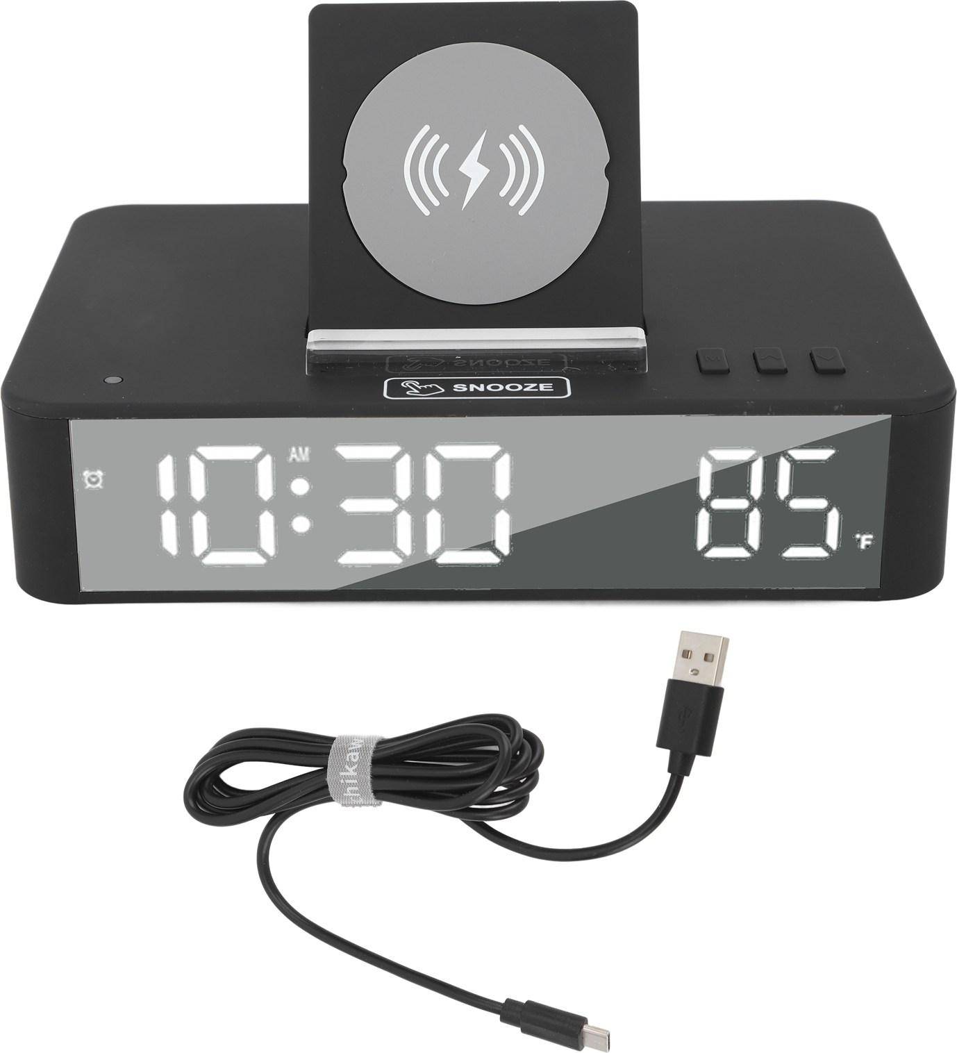 10W Digital Alarm Clock One Button Lifting LED Mirror
