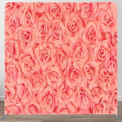 Pink roses Aperturee Fresh Pink Roses Backdrop Cover