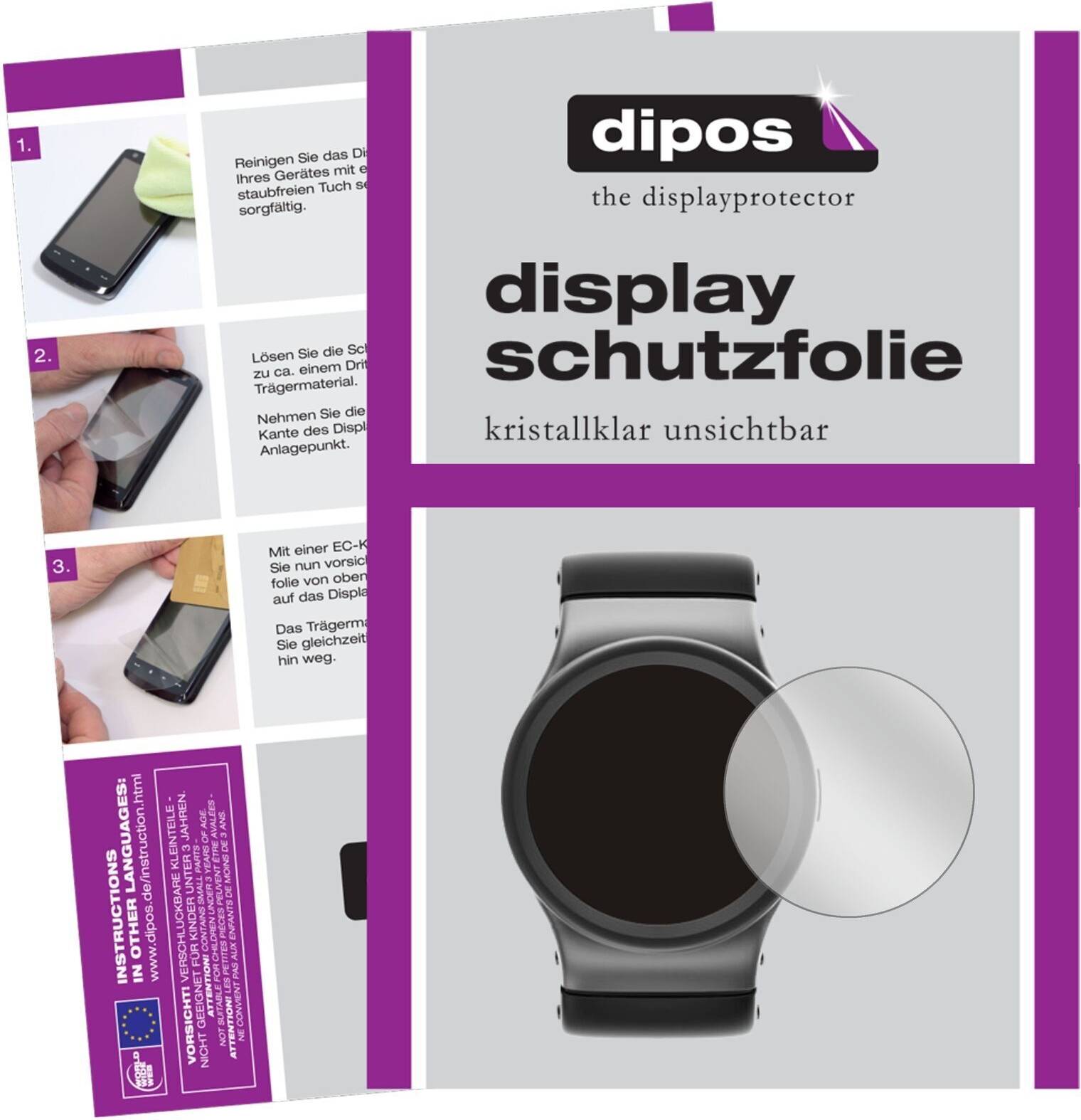 Dipos 53 mm Diameter Watch Screen Protector