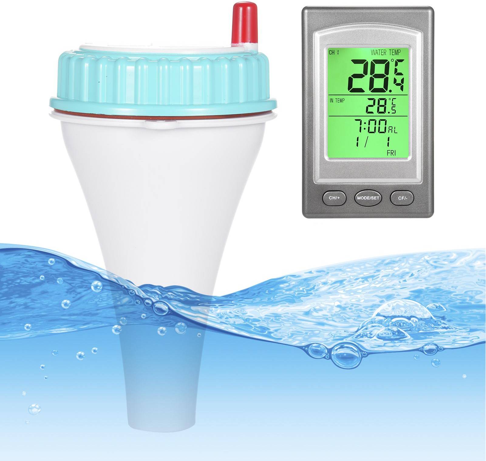 Tomtop Jms Pool Thermometer Wireless Floating Solar Remote