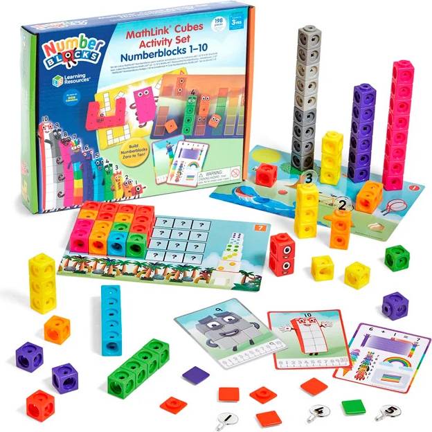Learning Resources MathLink Cubes Numberblocks 1-10 Activity Set
