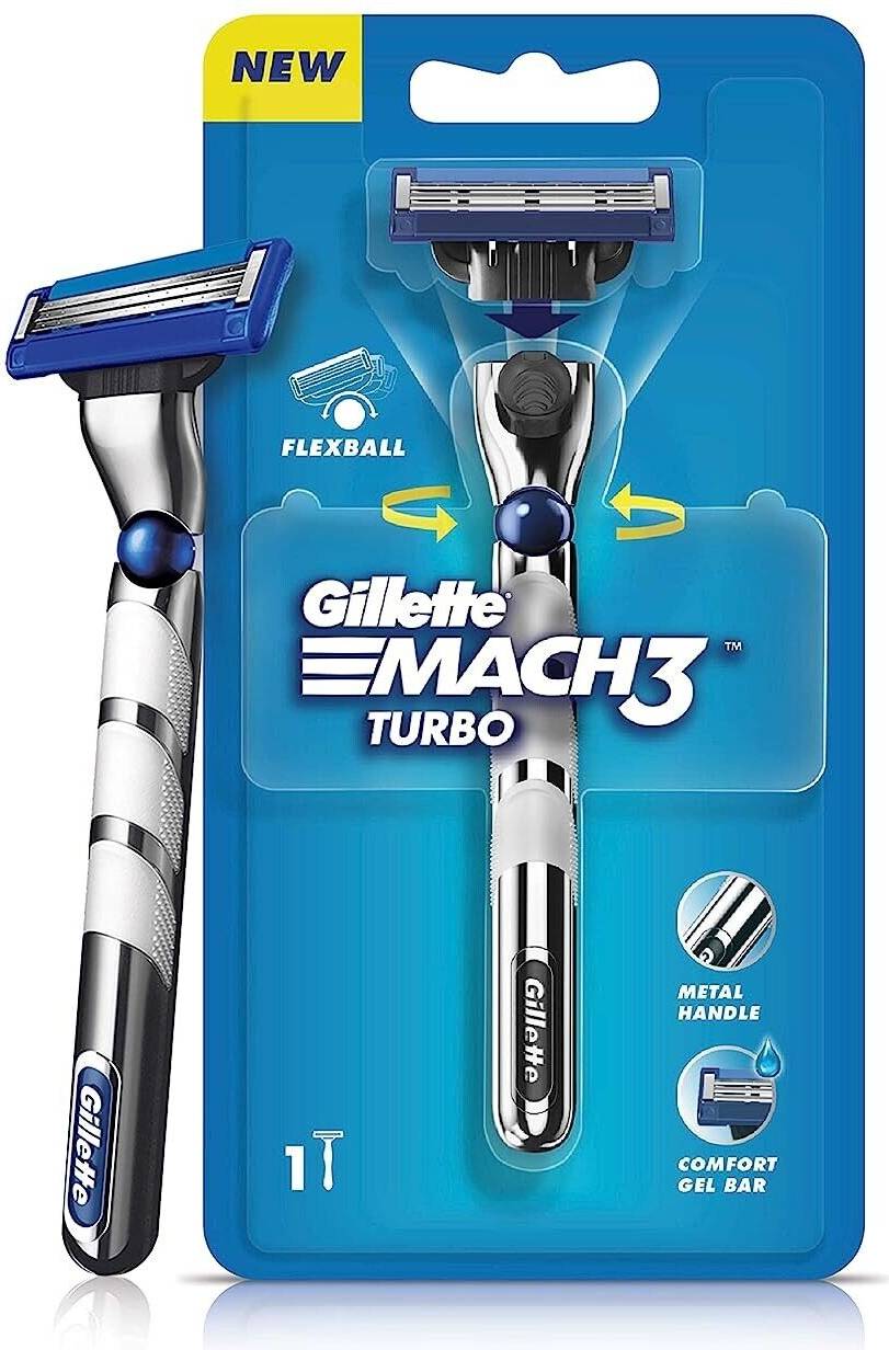 Gillette Mach3 Turbo Men’s Razor With Flexball Technology