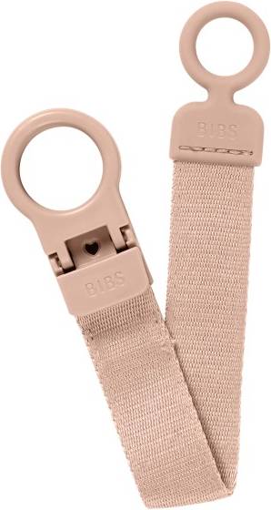 Bibs Pacifier Clip Loop Blush
