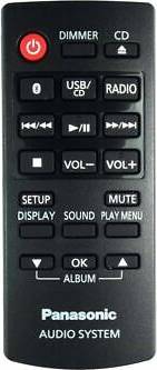 Panasonic SC-HC200EB-K HiFi Remote Control