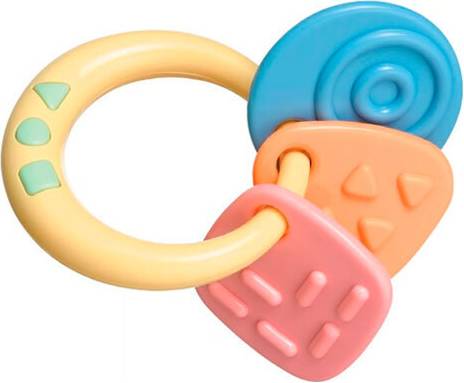 Baby Rangle Og Bidering Pastelfarver