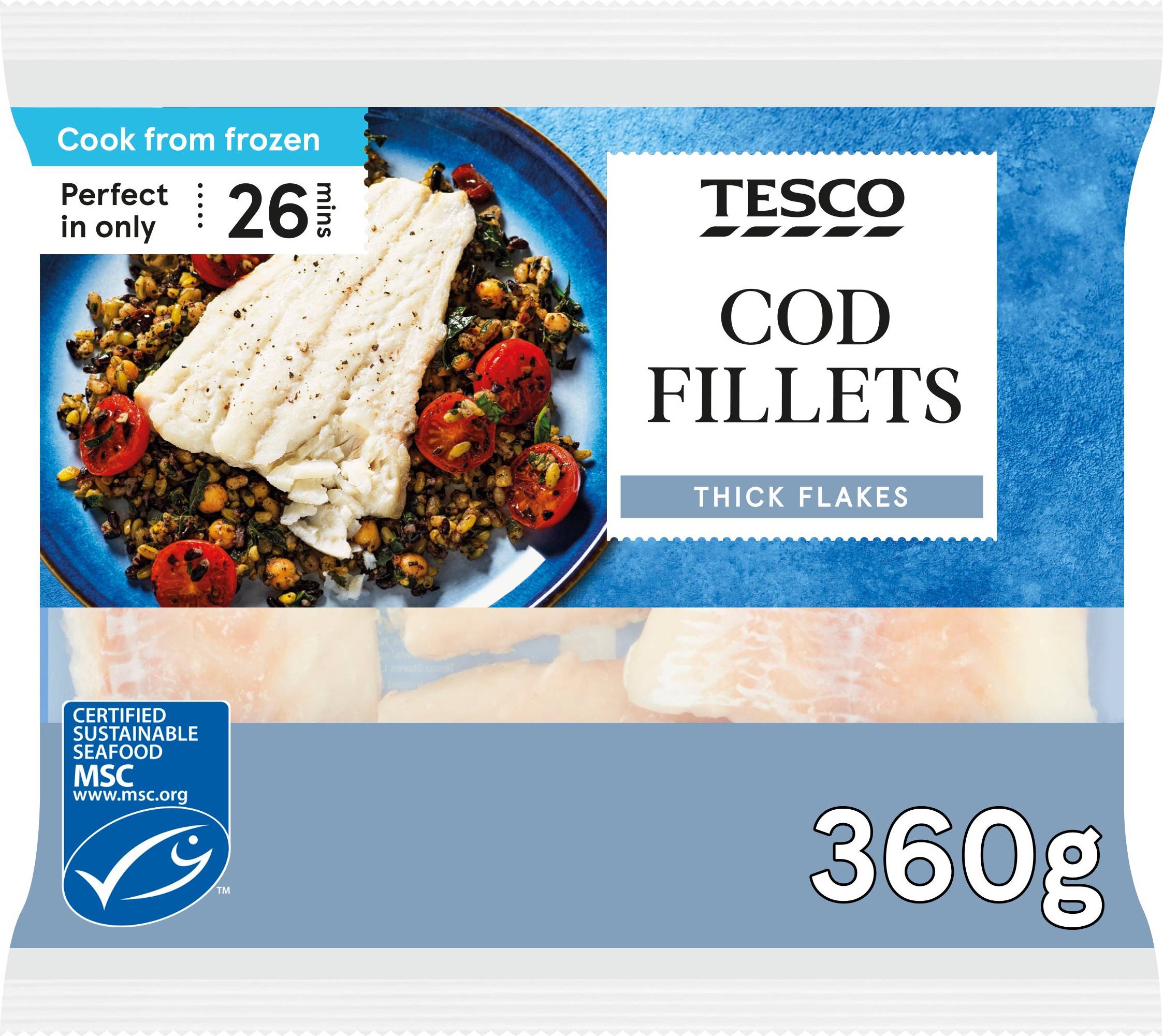 Tesco Cod Fillets 360G