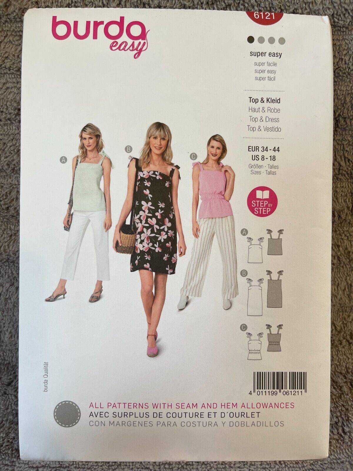 Burda Style Paper Sewing Pattern 6121