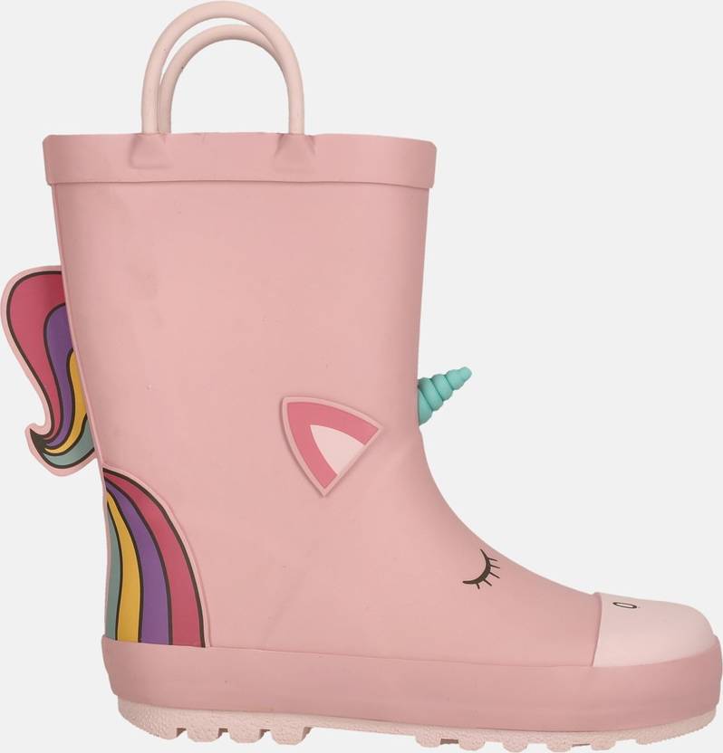 Kids Rook Rubber Boot - Silver Pink