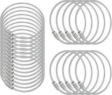 Uxcell Wire Keychain Cable Silver