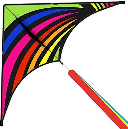 Mint Colorful Life Delta Kite 3 Ribbons 300ft