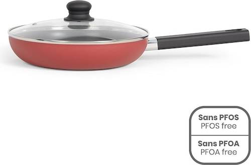 Koekenpan 26 cm Rood