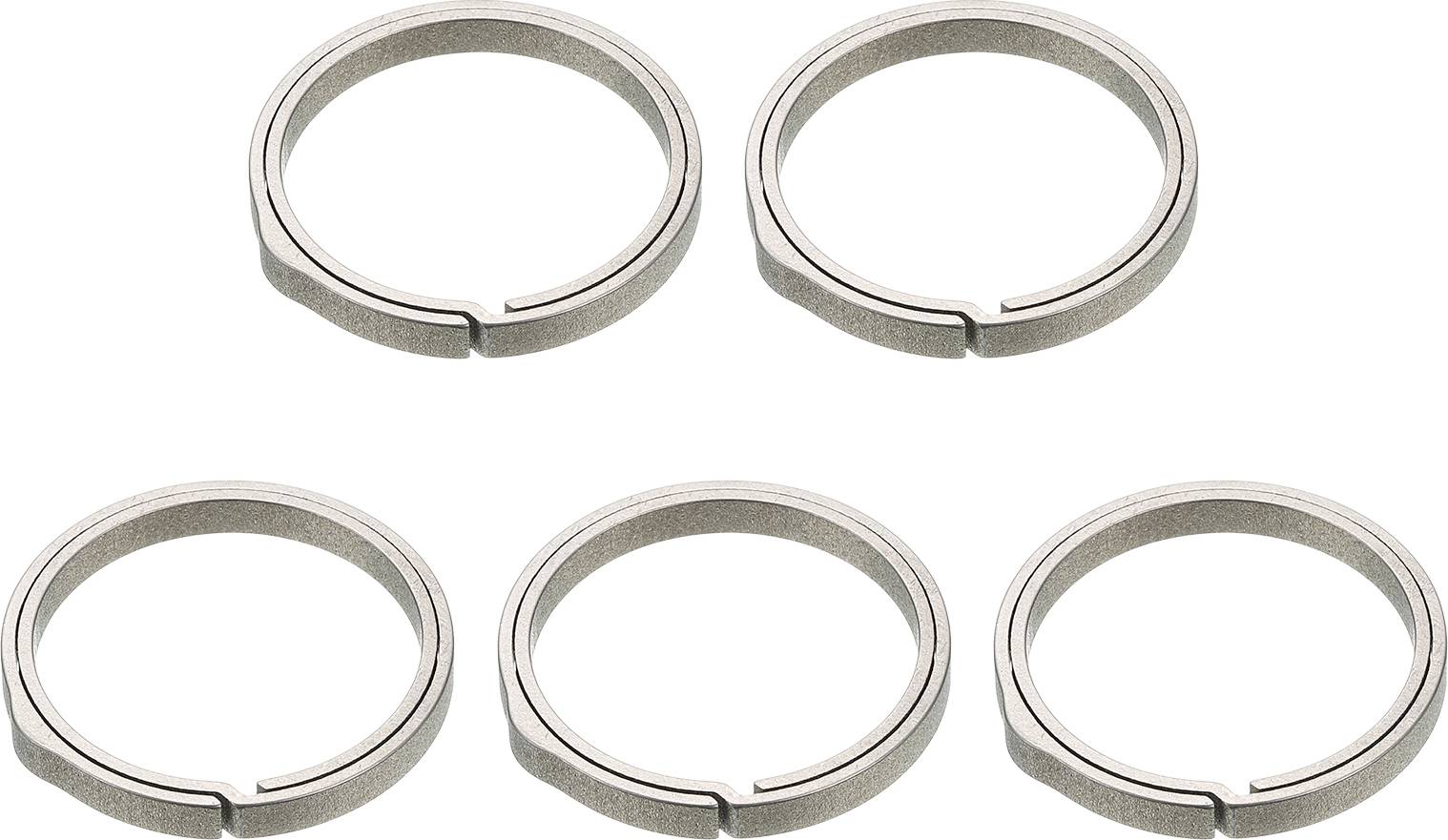 Uxcell Titanium Keychain Rings - Silver