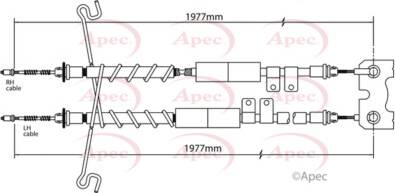 APEC Rear Cable Parking Brake Ford Tourneo Connect Transit Connect
