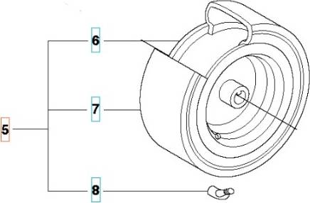 Husqvarna 112 Husqvarna Hjul R111B R111B5 R112C R112C5 C112iC