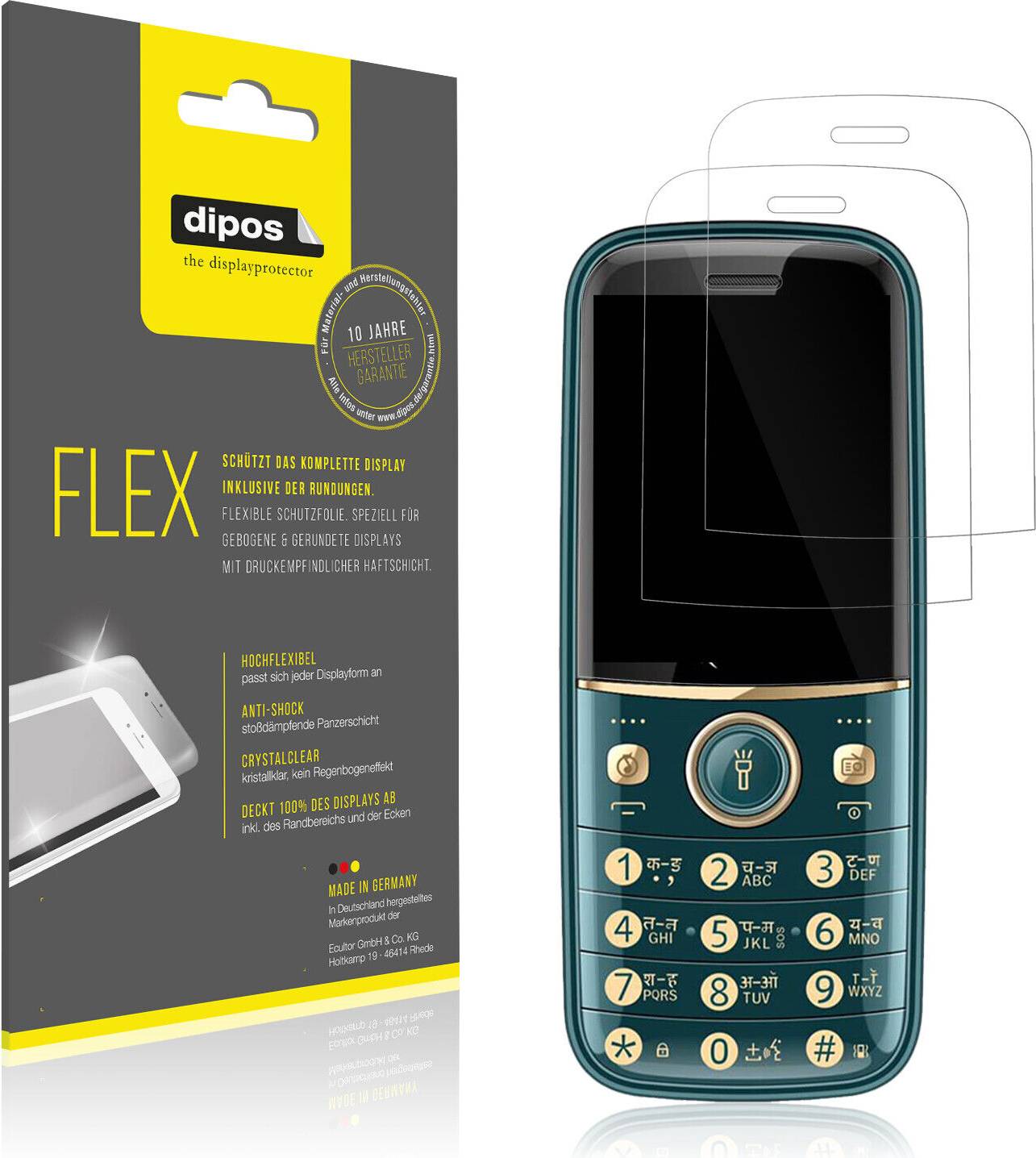 Dipos Screen Protector for Cellecor R10 Film Covers