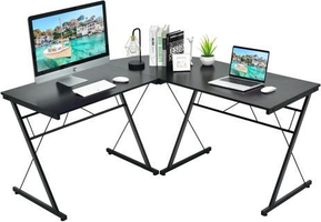 Corner desk SlickBlue 59 Inches L-Shaped Corner Computer Table Writing Desk