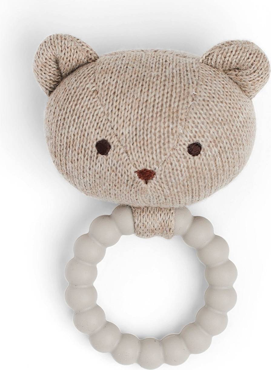 Smallstuff Natur Rangle Bamse Med Silikonering