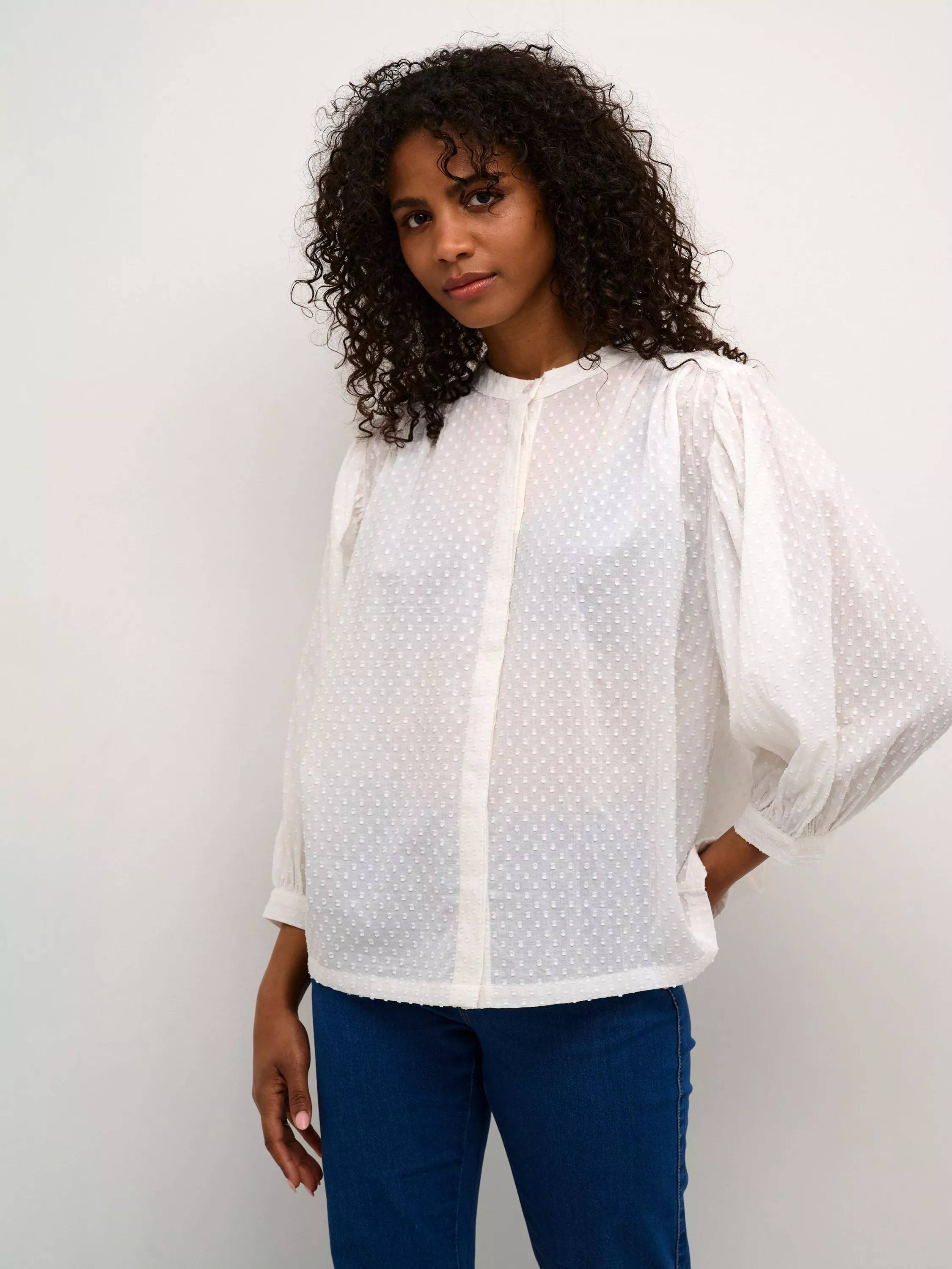 Kaffe Roca 3/4 Balloon Sleeve Top