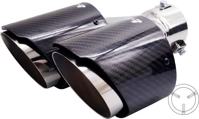 Simoni Racing Dubbel Höger RundSned Rostfritt Stål 102xL215230mm