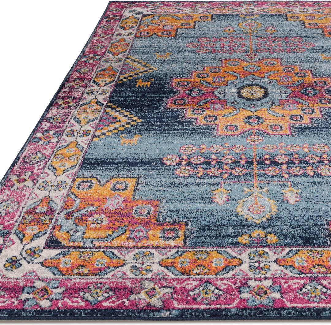 Langley Street Ralph Vintage Look Area Rug Rectangle 80 x 150 cm Multicolour cm