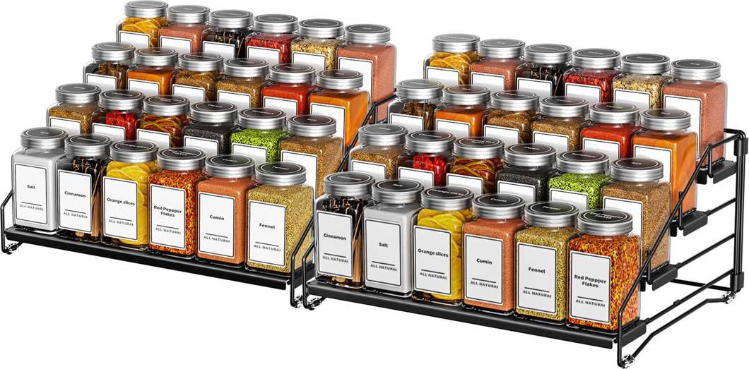 Belfry Kitchen 4-Tier Spice Rack For Inside Cupboard 2 Packs
