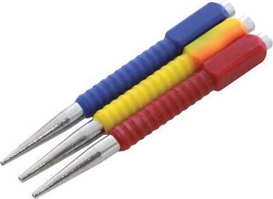 3pcs Colour Coded Nail Punch Pin Set Pack