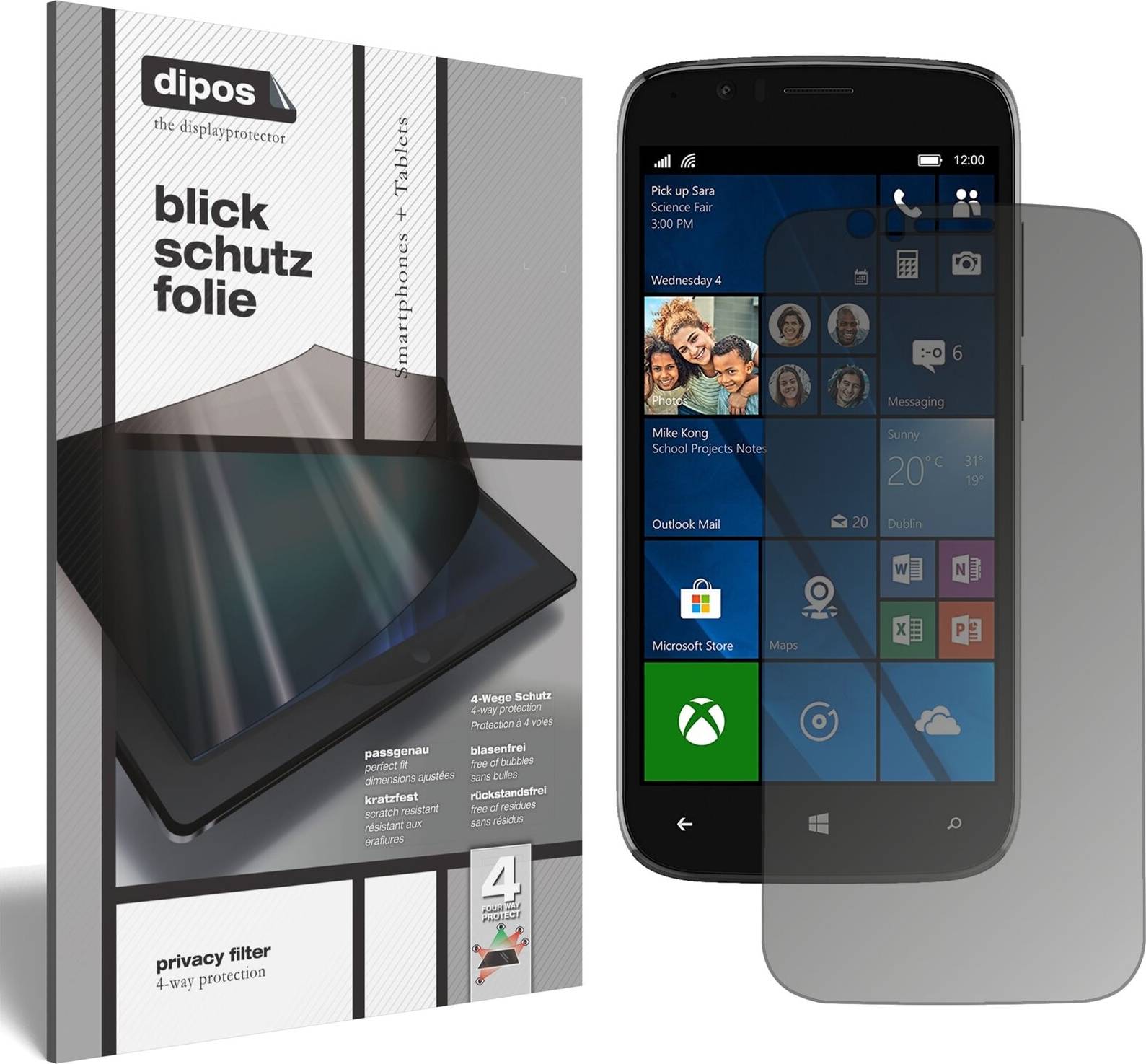 Dipos Wileyfox Pro Privacy Filter Screen Protector