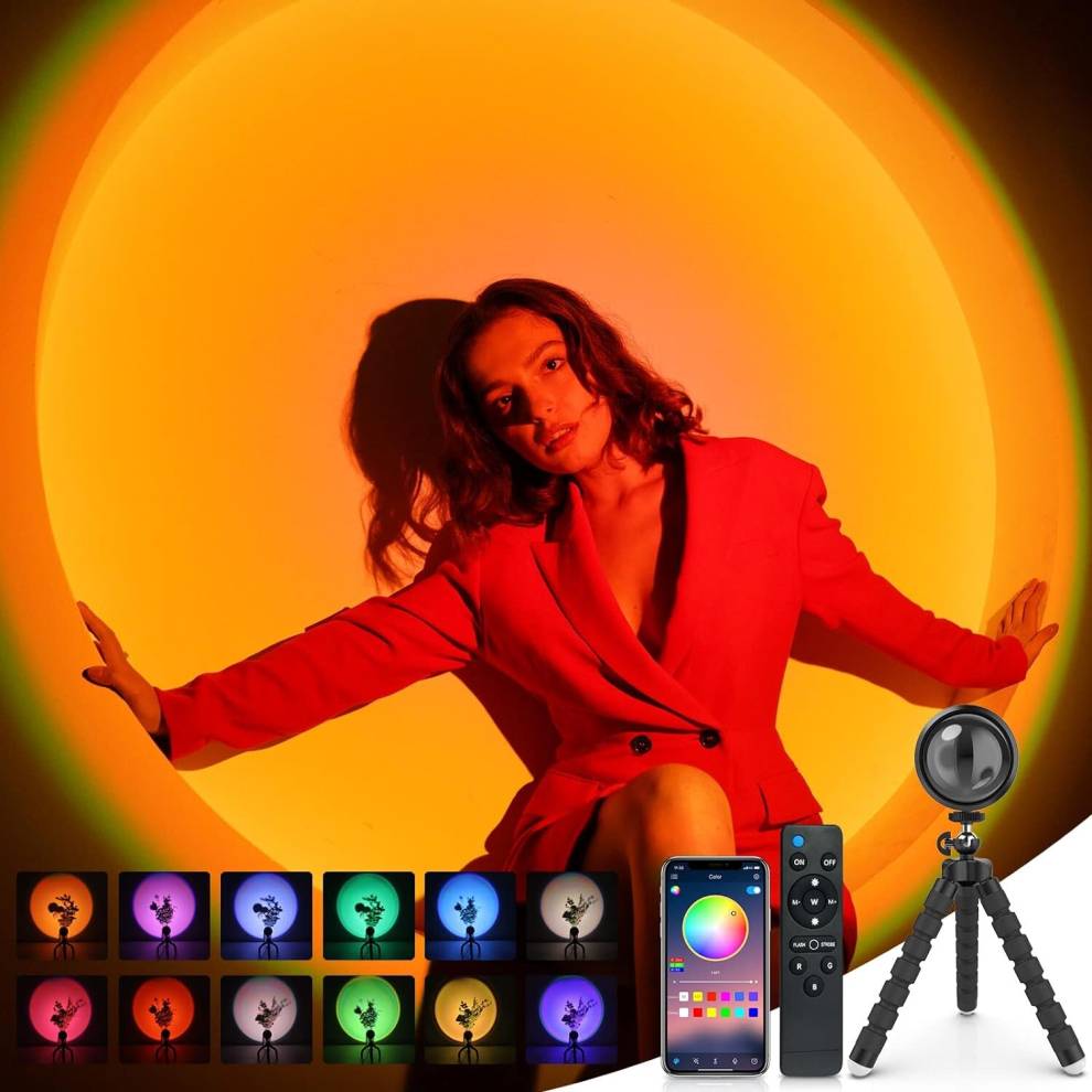 Tianfu Sunset Projection with Remote Control Endless Color Floor Lamp