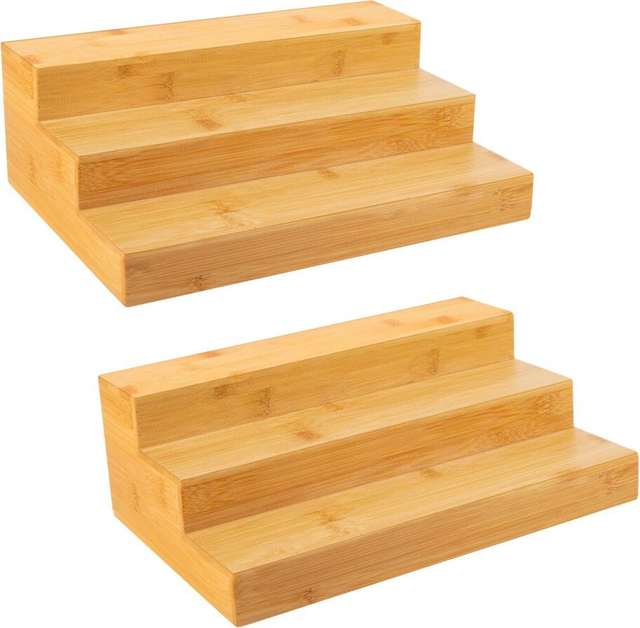 Spice rack organizer Shein Bamboo Spice Rack Organizer 2 Pack