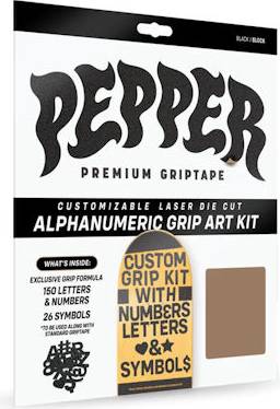 Skateboard griptape Pepper Alphanumeric Custom Griptape Kit