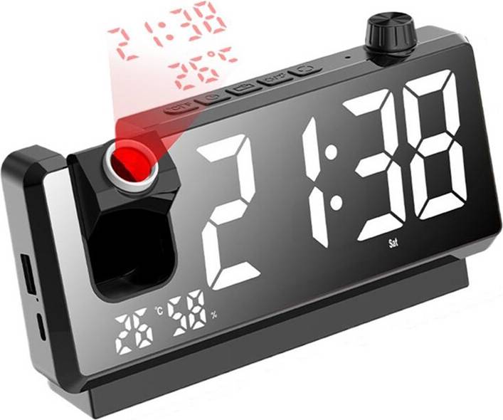 Smart alarm clock Tlily Projection Alarm Clock HD LED Display Smart Clocks