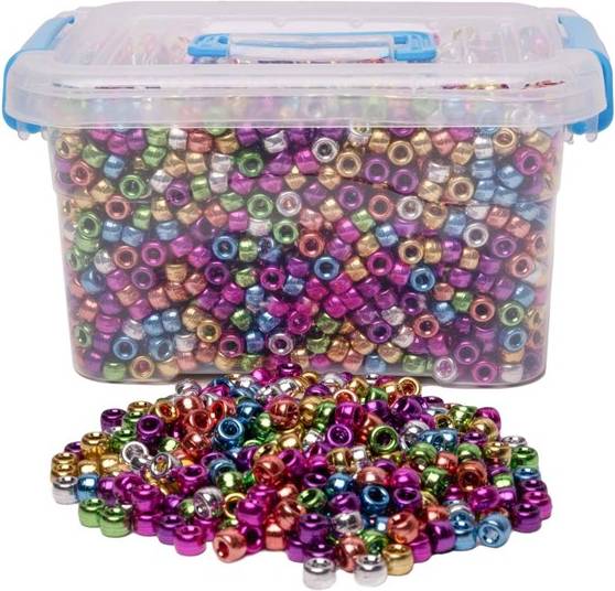 Colorations Metallic Pony Beads 4000pcs