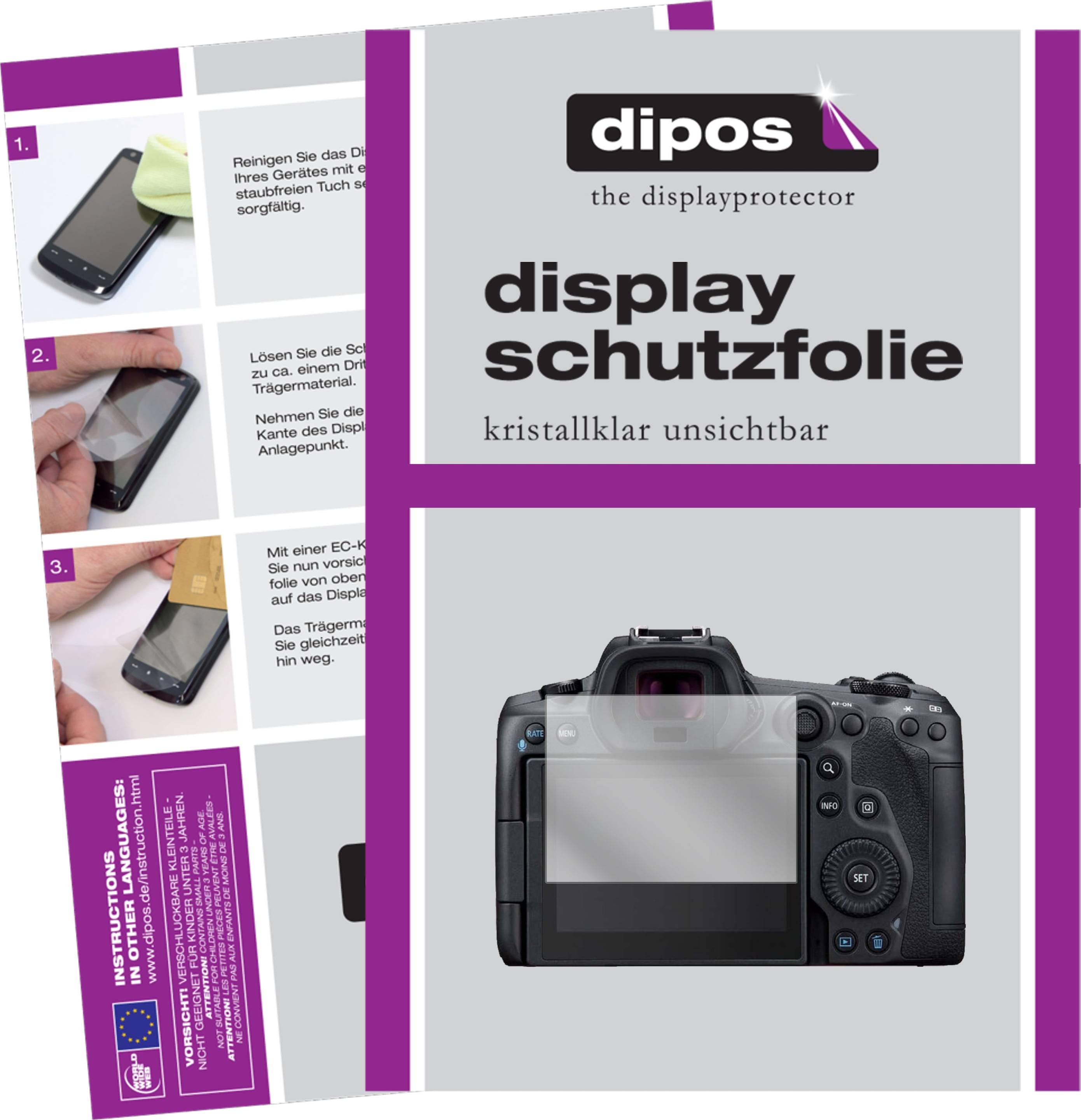 Dipos 5x Screen Protector Canon Eos R5 Crystal Clear