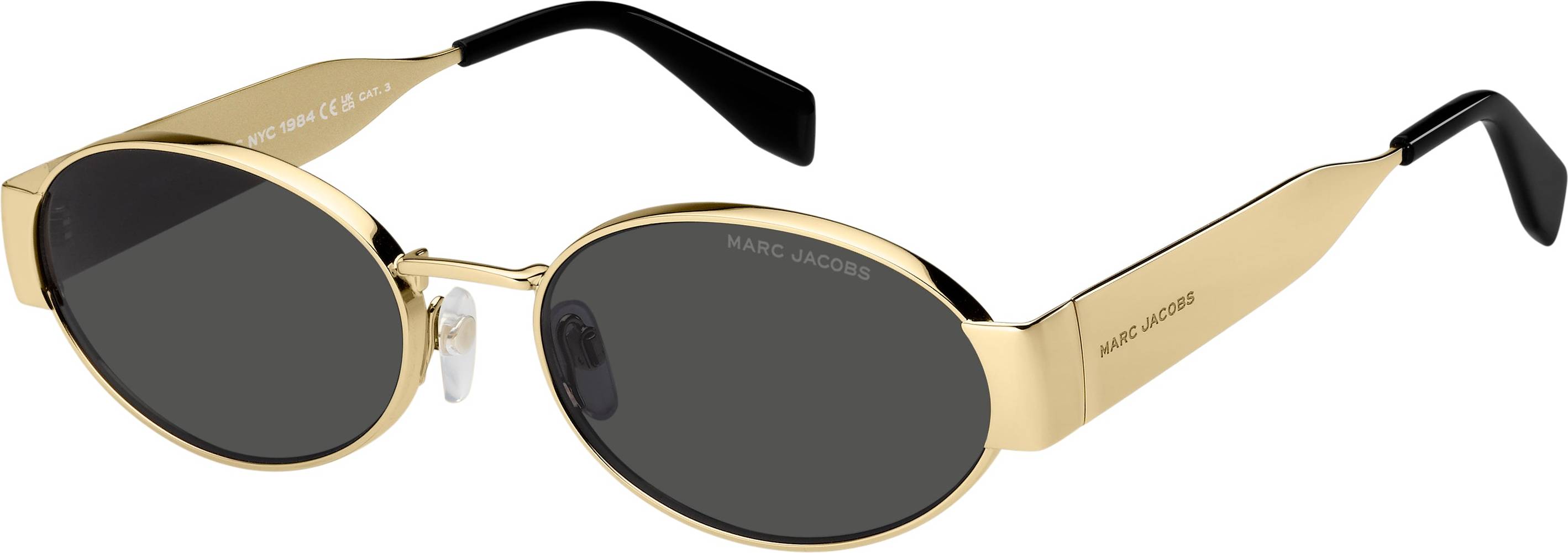 Marc Jacobs 806 S RHL IR Metall Guld Grå Rund Normal