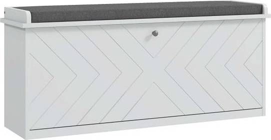 Homcom Upholstered White Shoe Rack 100x44.5cm