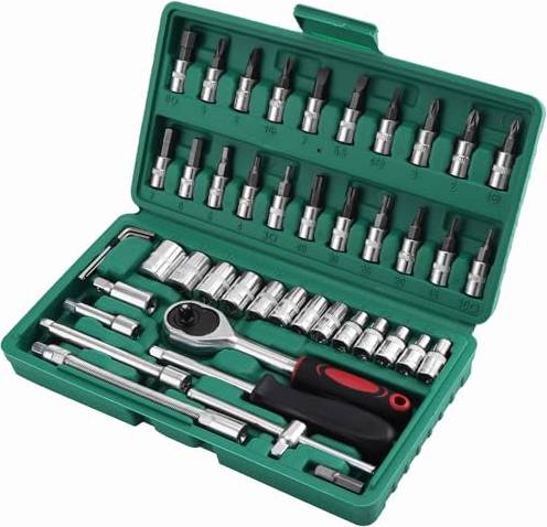 46pcs Socket Set 1/4 Inch Drive