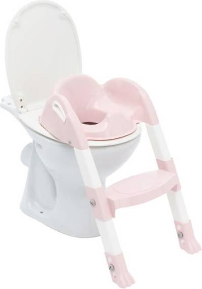 Sgabello per bagno Thermobaby Riduttore WC Kiddyloo Rosa Cipria