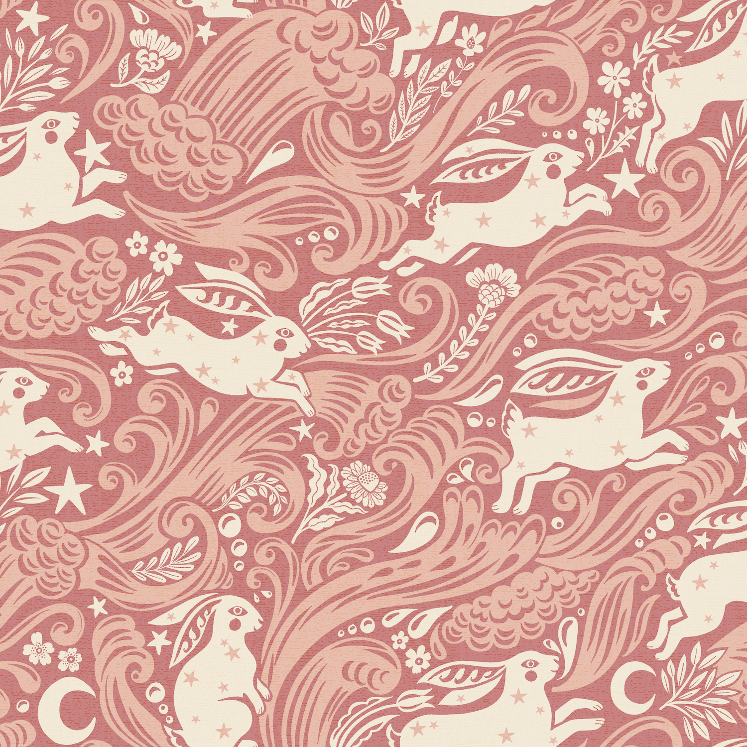 Celestial Celestial Sea Rabbit Half Drop Warm Rosa