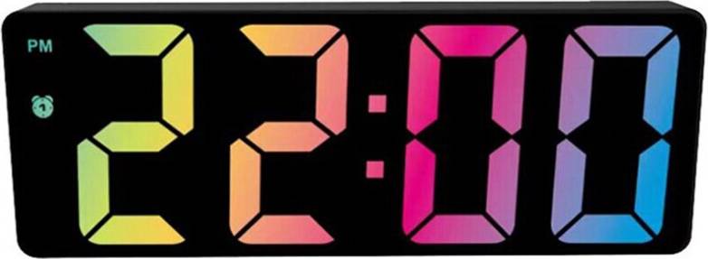Maxpower Digital Alarm Clock Colorful LED Screen Display