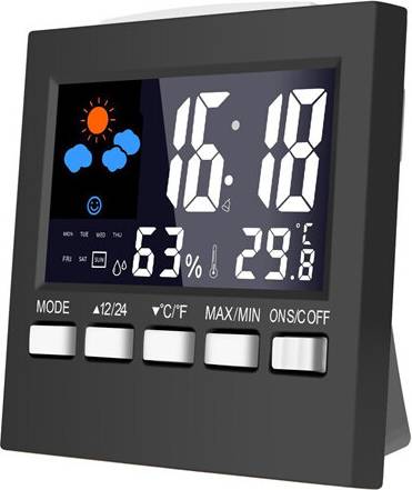 Winwin Calendar Clock Alarm Clock LED Temperature Display Weather Clock