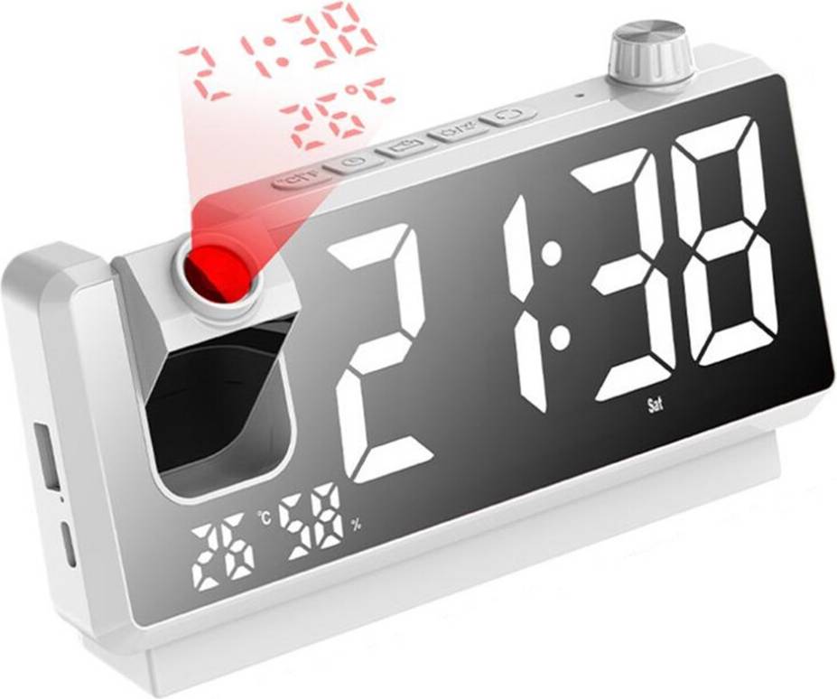 Melitt Projection Alarm Clock HD LED Display