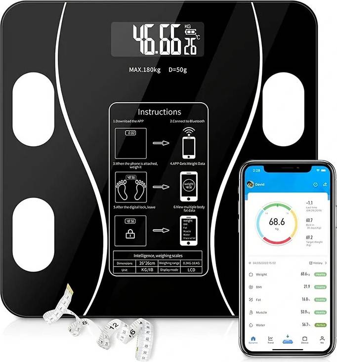 Scale Kaload KALOAD USB Solar Powered Body Fat Scale