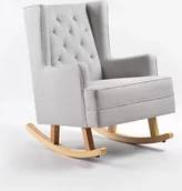 Cuddles Collection Nursery Rocking Chair Chester Grey