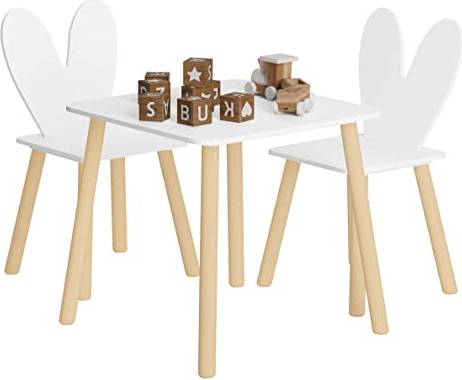 Children's Table and Chairs Rabbit Shape