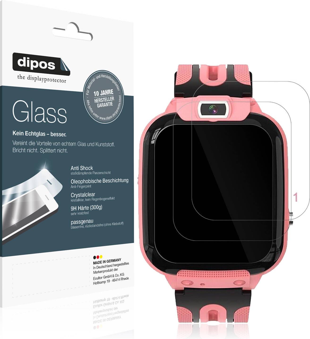 Dipos 2x Screen Protector For Kinder Smartwatch