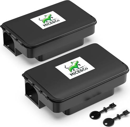 2 Pcs Bait Boxes for Rats and Mice