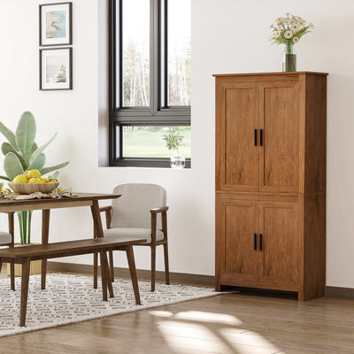 Pantry cupboard for kitchen Homcom 64 In 4-Door Kitchen Freestanding Storage Cabinet