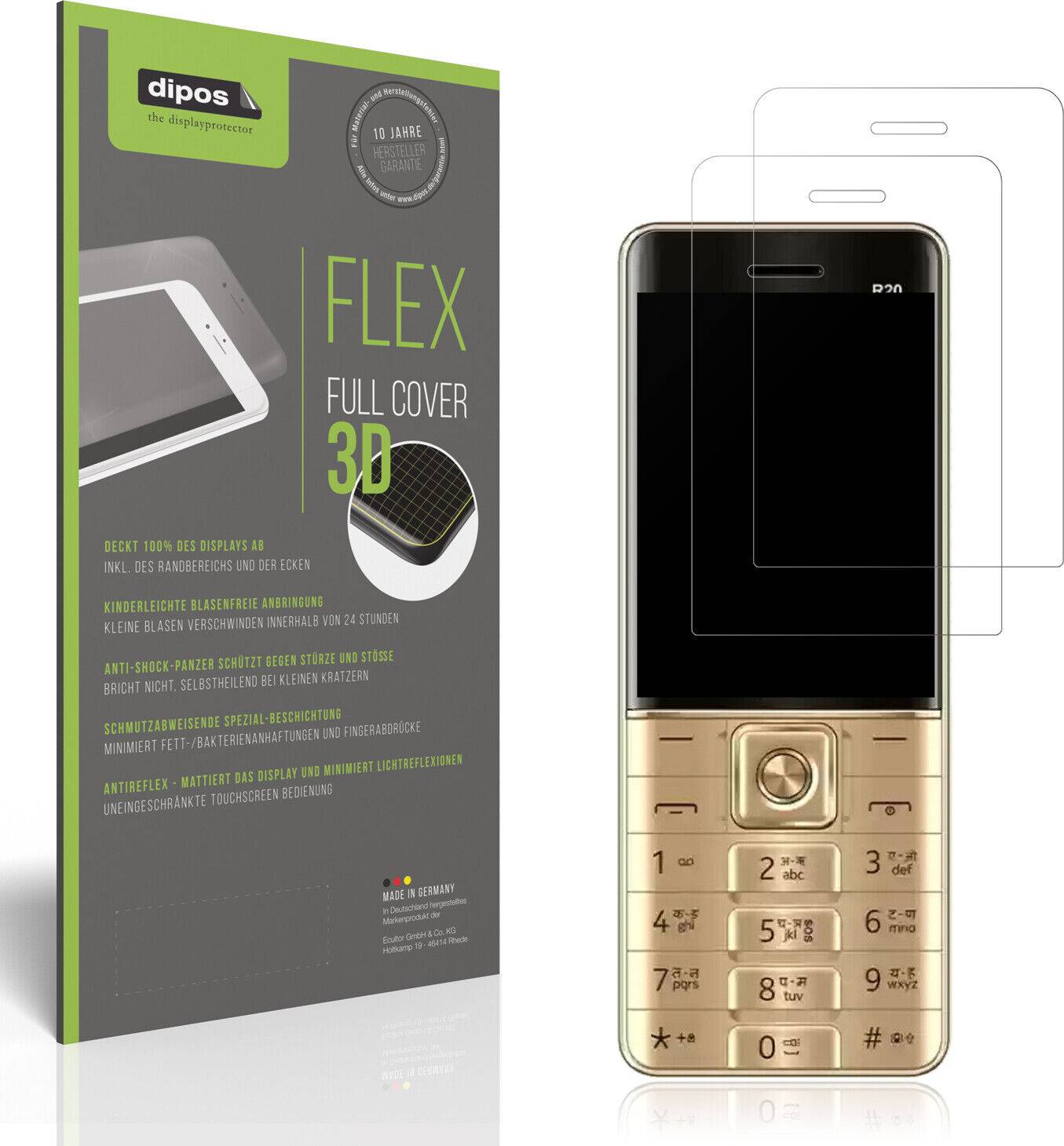 Dipos 2x Full Cover Matte Film for Cellecor R20 Screen Protector
